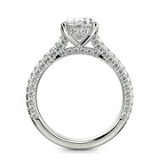 Emilia Oval Cut Pave Hidden Halo 4 Prong Claw Engagement Ring - Nivetta